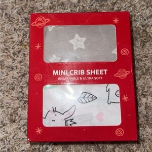 Moonsea set of 2 mini crib sheets